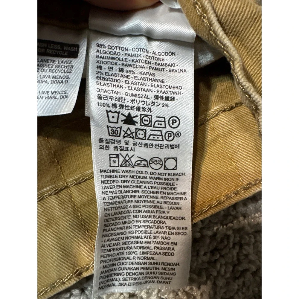 Levis 513 Slim Fit Pants Mens 32x30 Tan Khaki Brown Stretch Chino Trousers